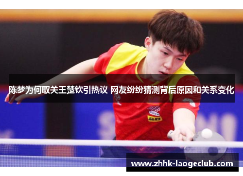 陈梦为何取关王楚钦引热议 网友纷纷猜测背后原因和关系变化